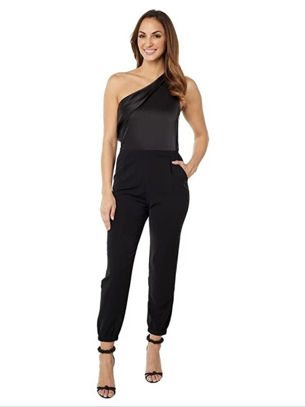 Heartloom Black One-Shoulder Monique Jumpsuit